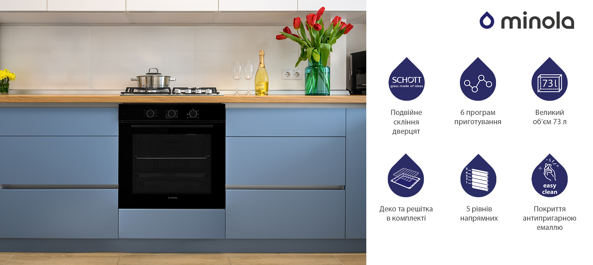 Особливості Minola EO 665 BLACK