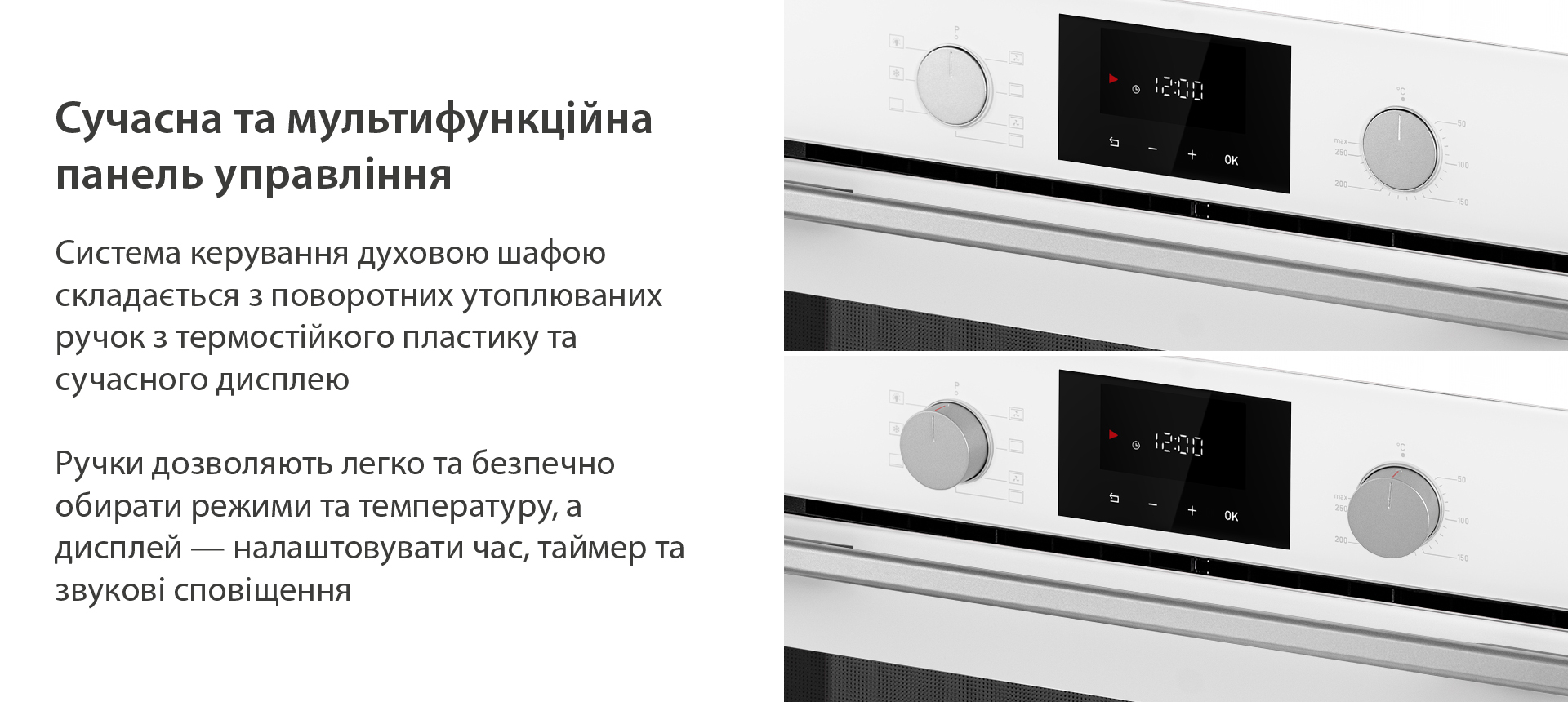 Сучасна та мультифункційна панель управління Minola EOD 675 WHITE