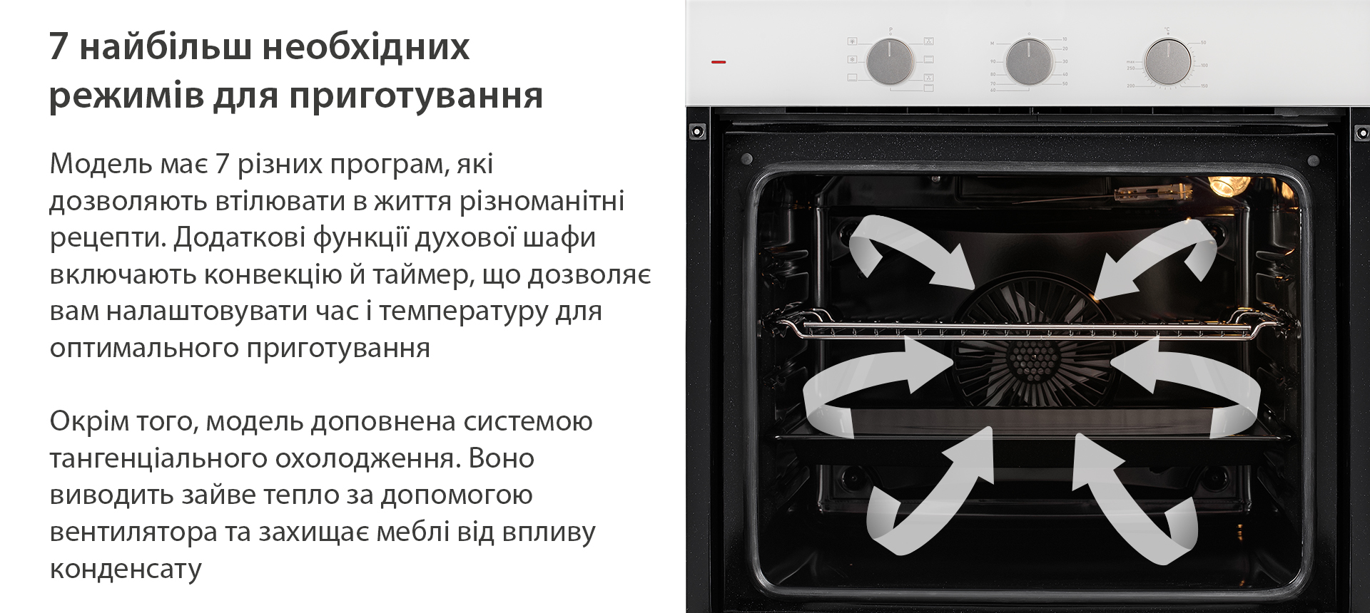 7 найбільш необхідних режимів для приготування Minola EO 675 WHITE